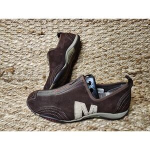 Merrell Barrado Leather Chestnut Suede Slip on Loafers Shoes Women’s 7